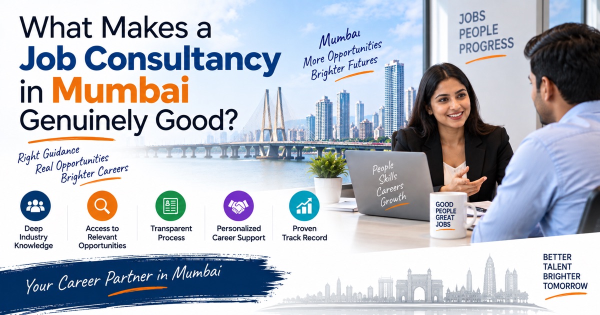 What makes a job consultancy in Mumbai genuinely good