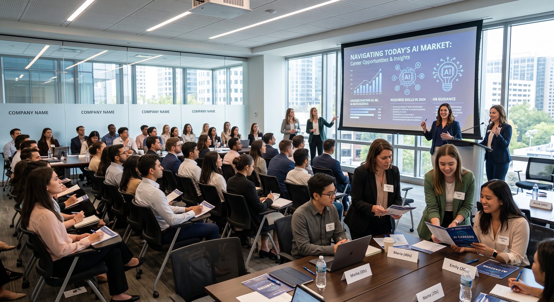 Career seminar with candidates and recruiters